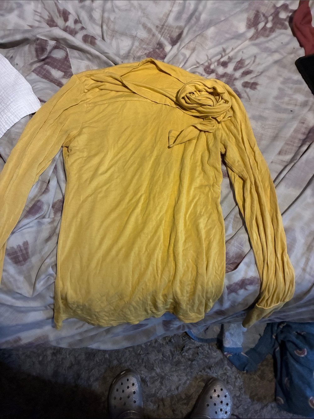 The Limited Yellow Wrap-Neck Top